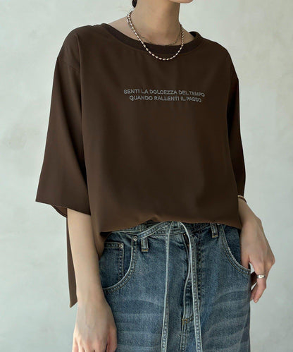 刺繡Logo喬其紗T恤