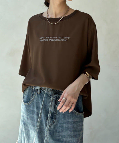 刺繡Logo喬其紗T恤