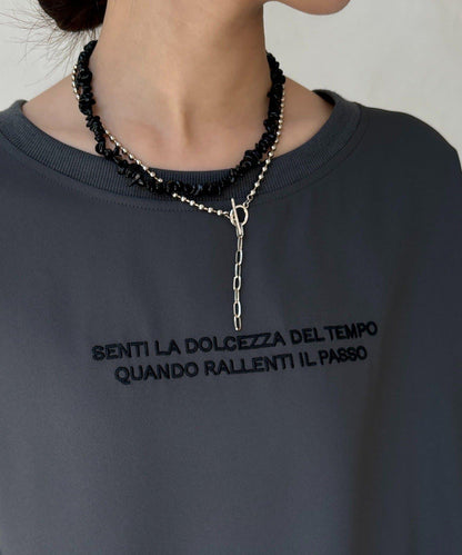 刺繡Logo喬其紗T恤