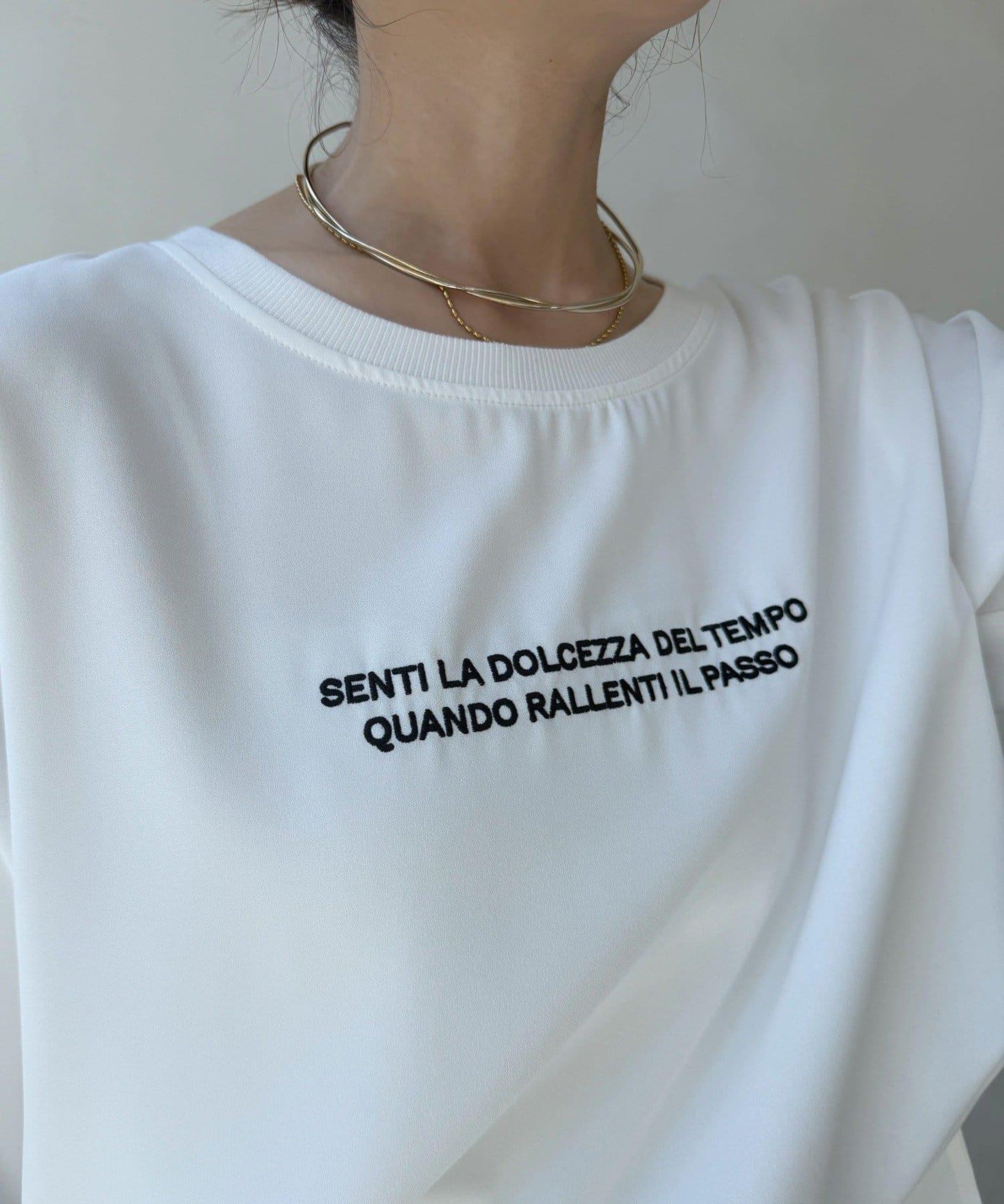 刺繡Logo喬其紗T恤