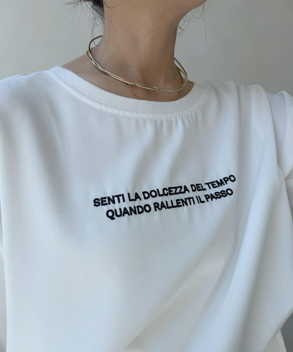 刺繡Logo喬其紗T恤