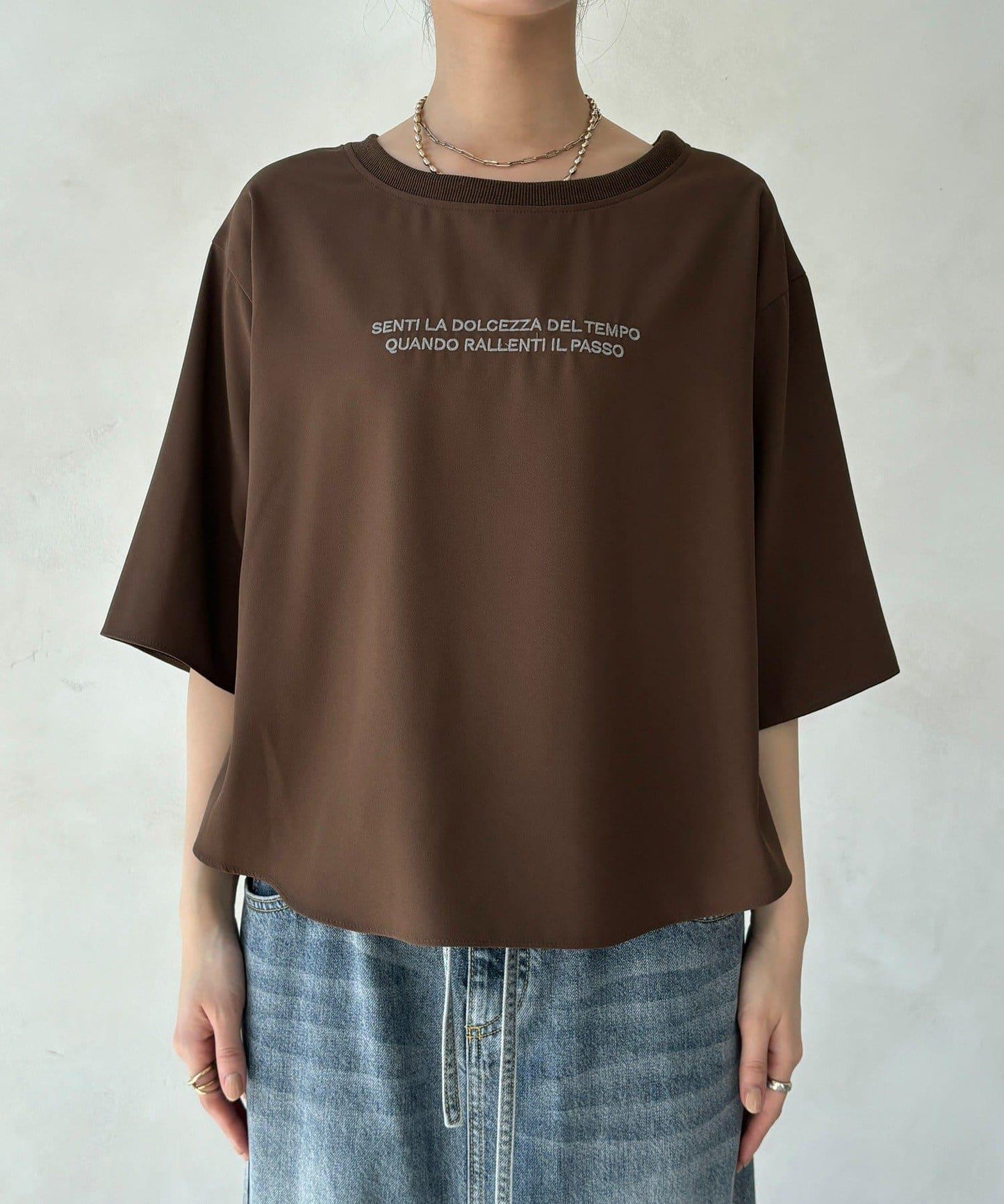 刺繡Logo喬其紗T恤