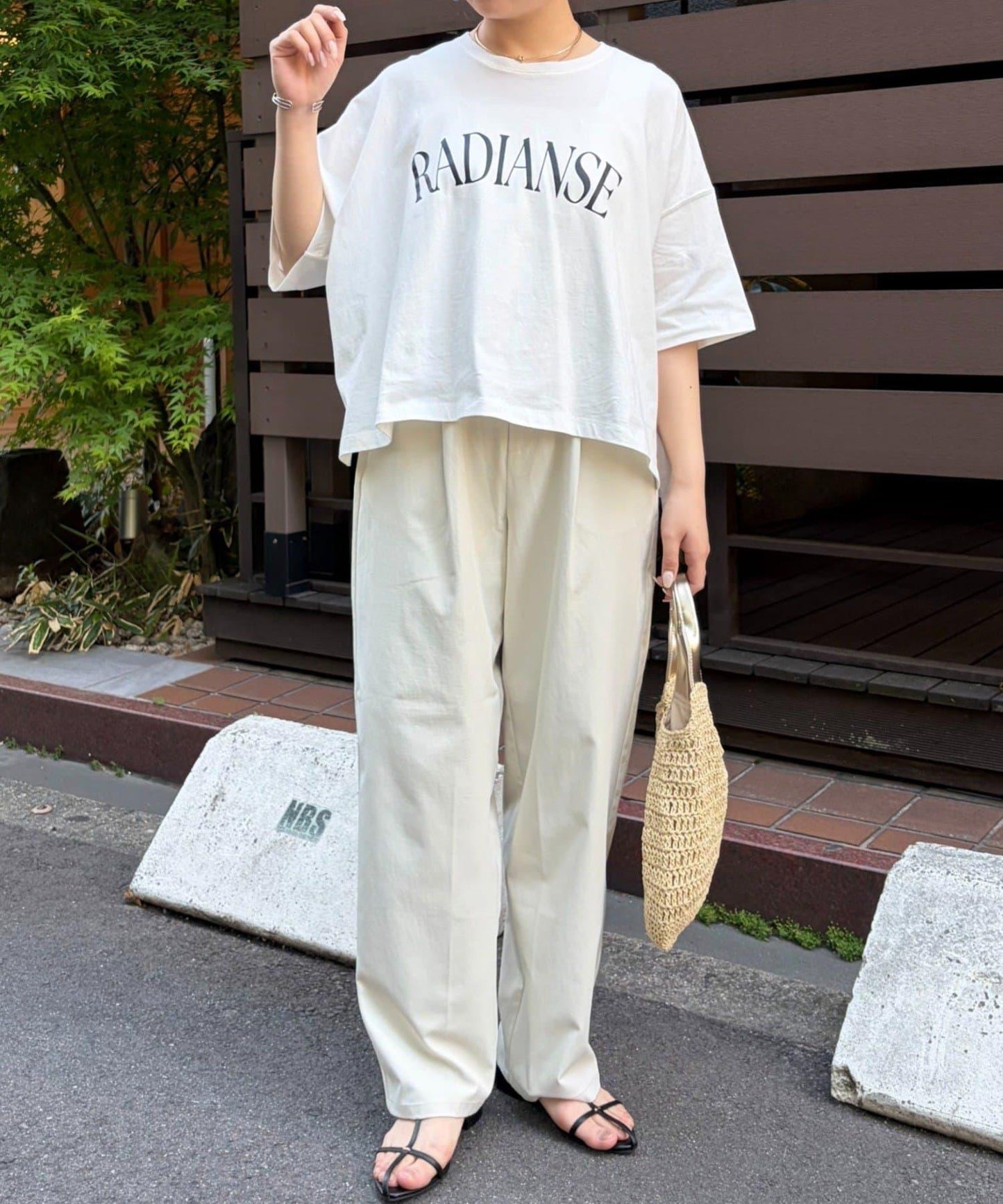 鉚釘口袋褲子