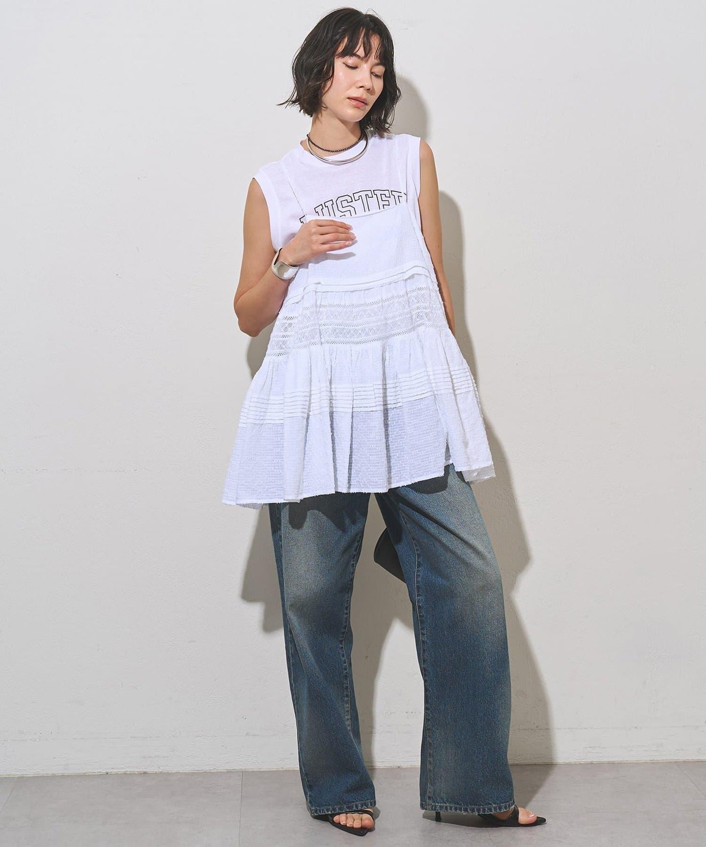 直筒 DENIM 褲子