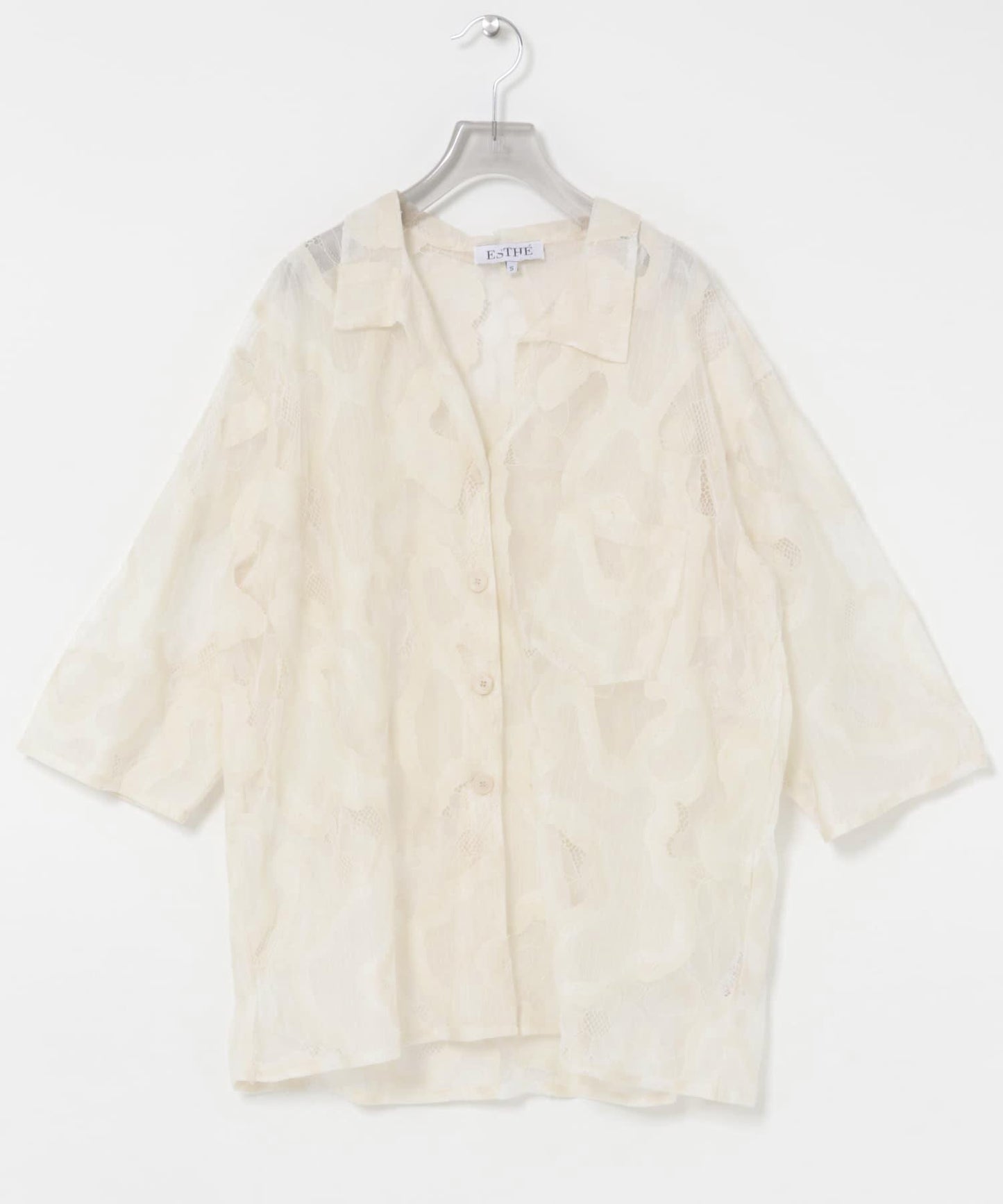 ESTHE OVERSIZED SHEER LACE SHIRTS 襯衫