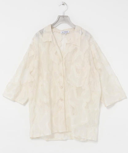 ESTHE OVERSIZED SHEER LACE SHIRTS 襯衫