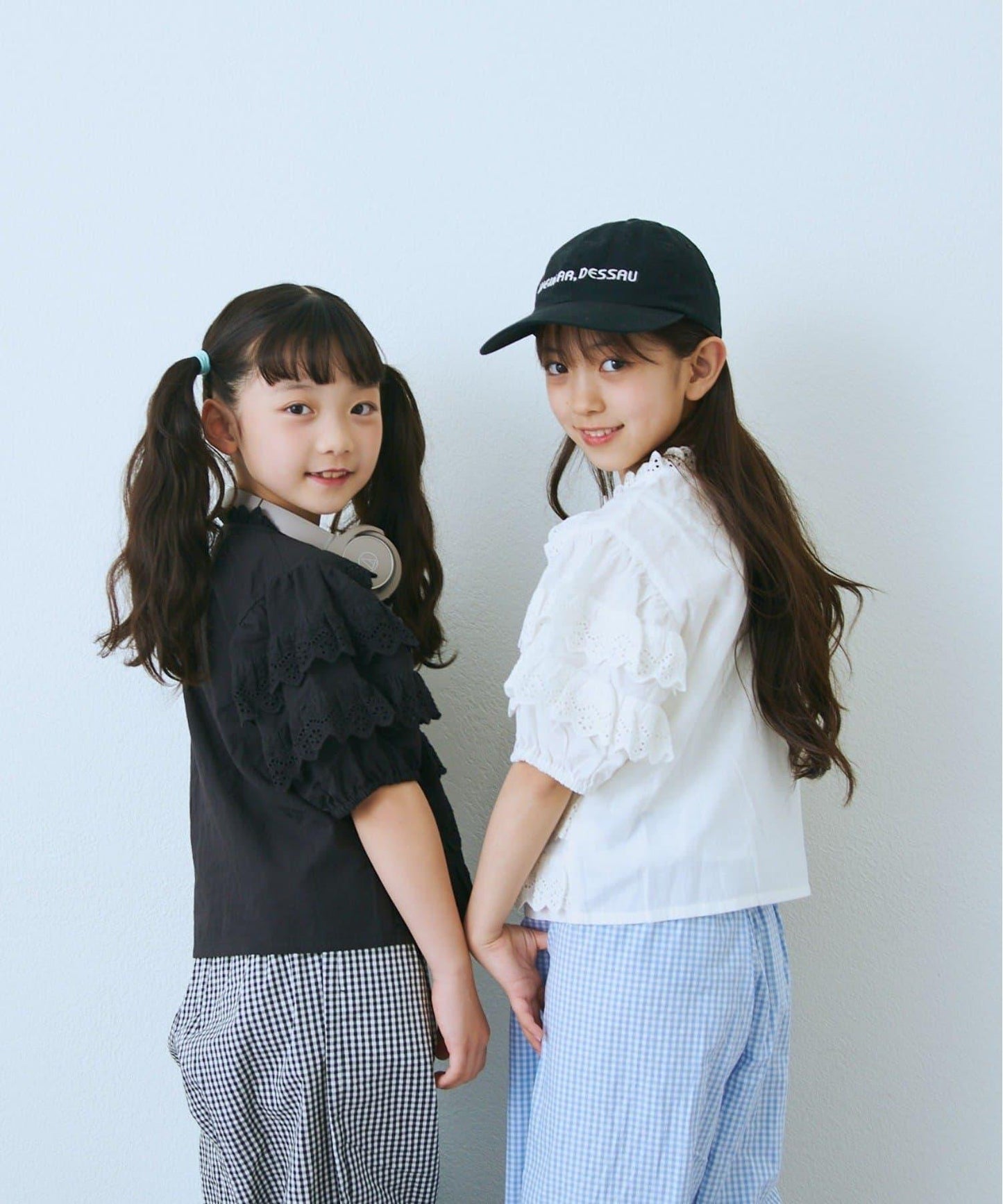 KIDS india 扇形鏤空蕾絲層疊 上衣