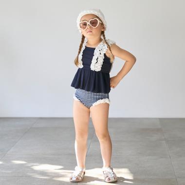 肩部荷葉邊設計 SWIM 坦基尼泳裝