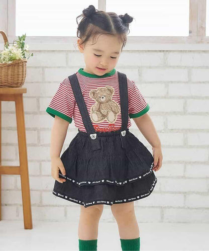 tiny bear 帶吊帶 層疊半身裙