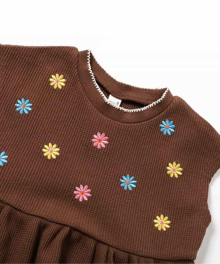 線上限定 荷葉擺 多色刺繡 上衣