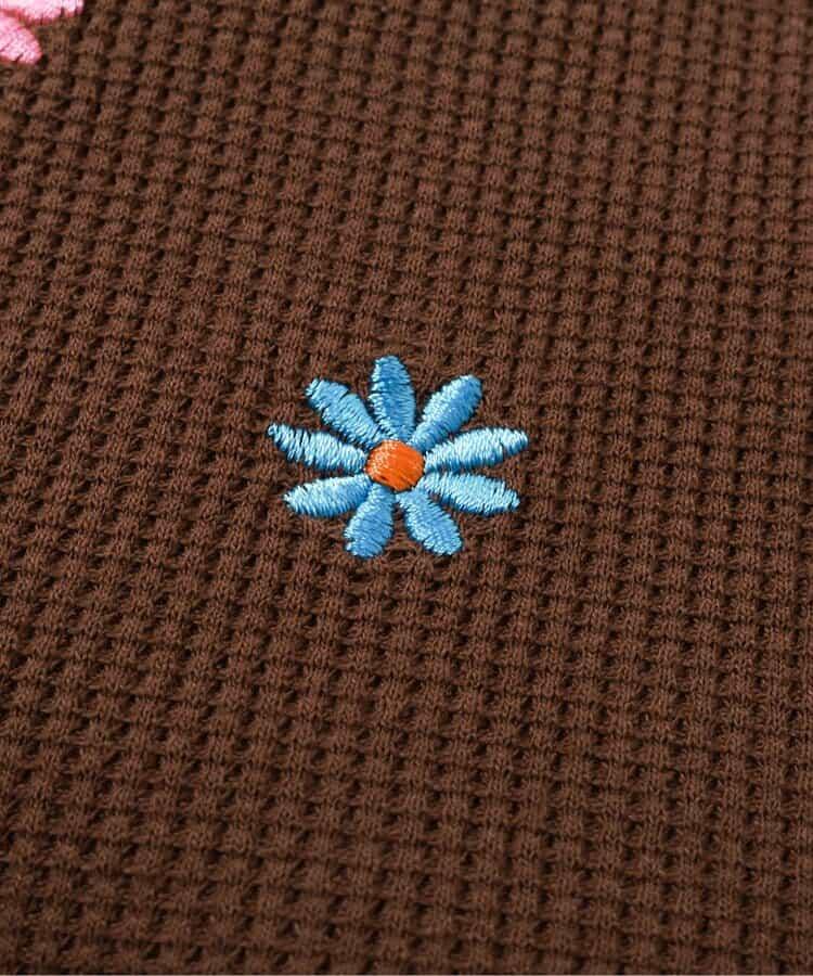 線上限定 荷葉擺 多色刺繡 上衣