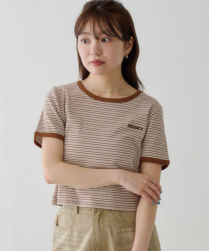 條紋刺繡 TEE T恤