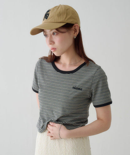 條紋刺繡 TEE T恤