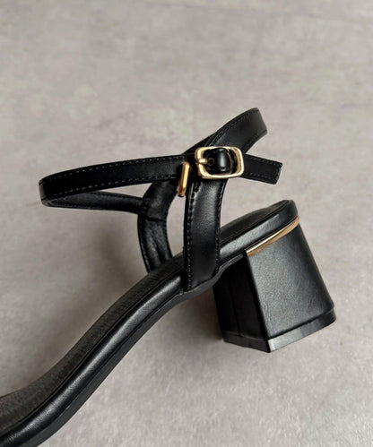 GLD線條綁帶涼鞋
