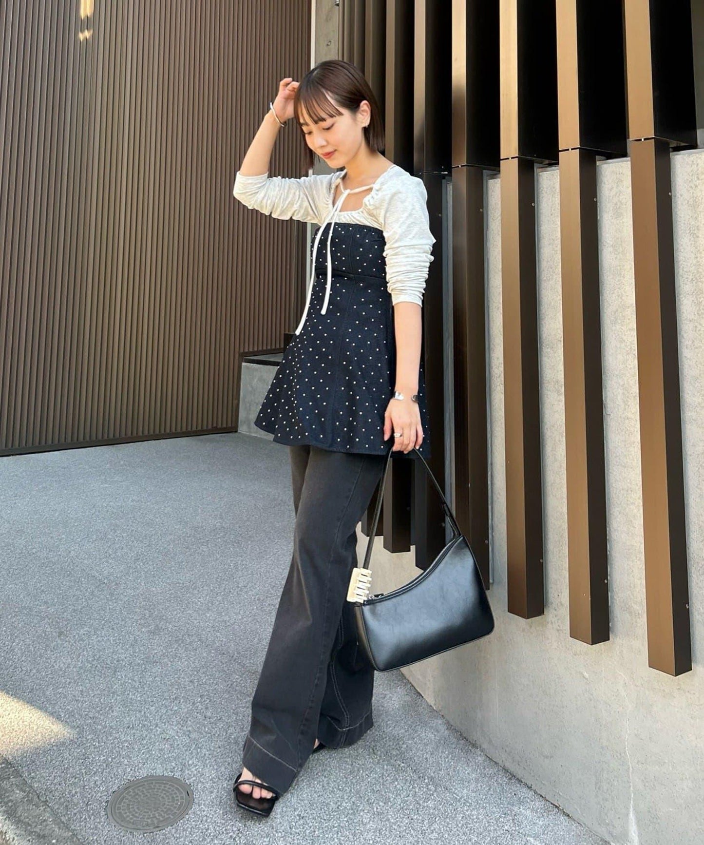 26SS 鉚釘束胸上衣