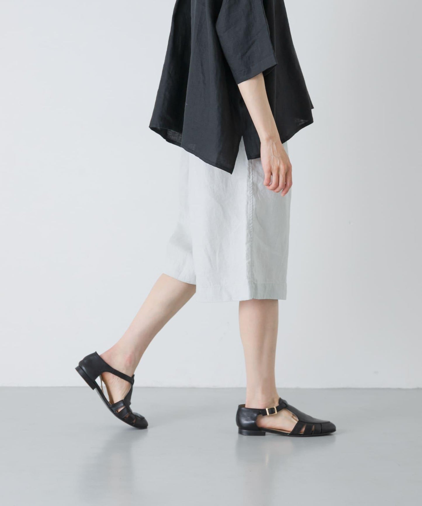 亞麻寬鬆 Charpentier de vaisseu LINEN WIDE SHORTS 休閒短褲