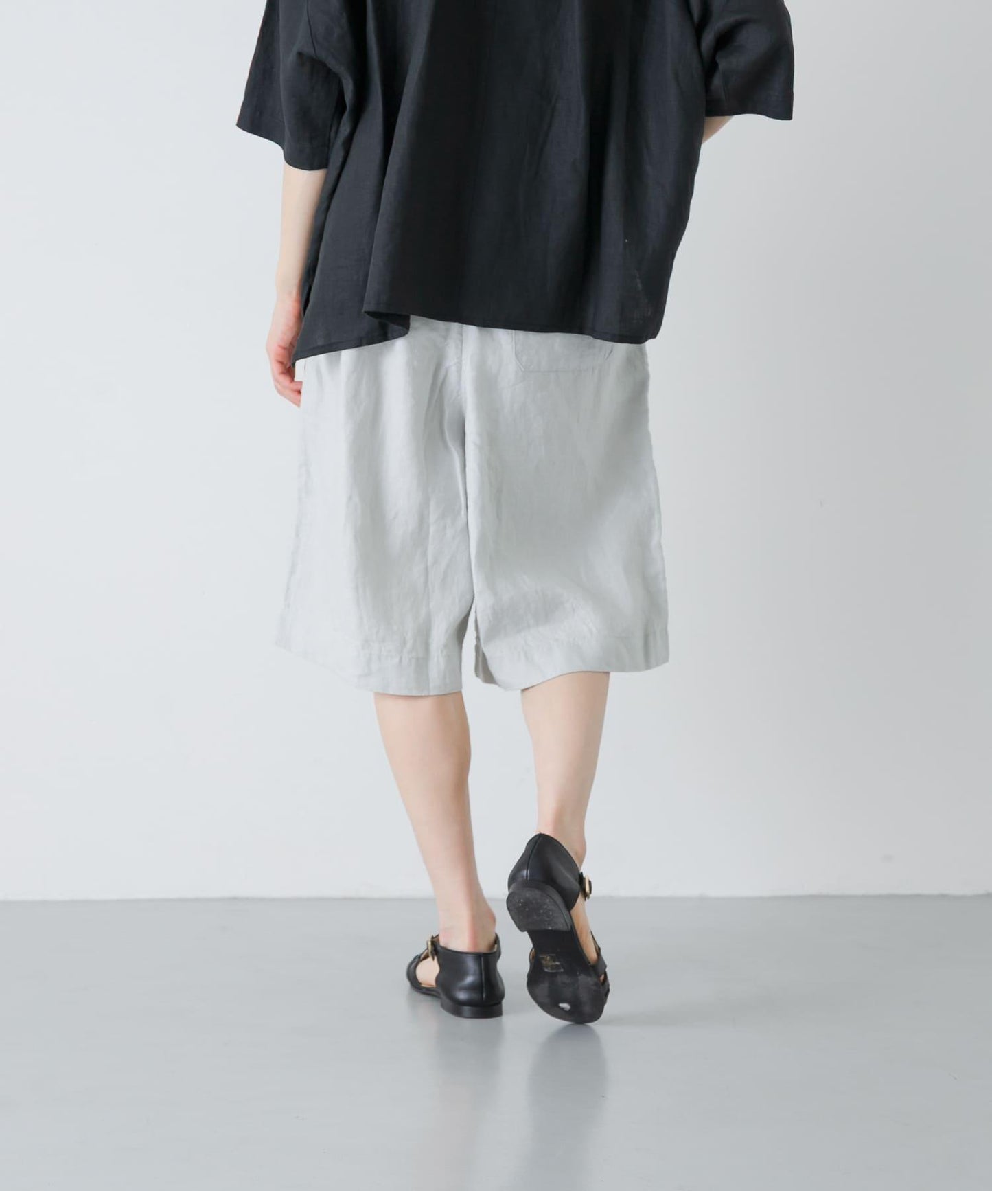 亞麻寬鬆 Charpentier de vaisseu LINEN WIDE SHORTS 休閒短褲