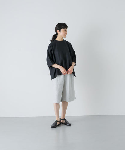 亞麻寬鬆 Charpentier de vaisseu LINEN WIDE SHORTS 休閒短褲