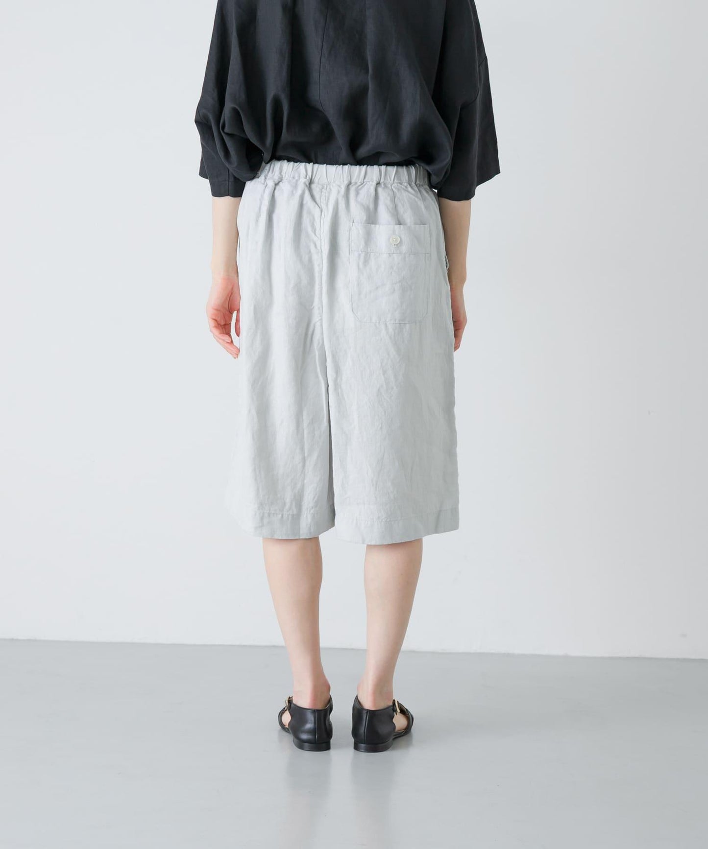 亞麻寬鬆 Charpentier de vaisseu LINEN WIDE SHORTS 休閒短褲