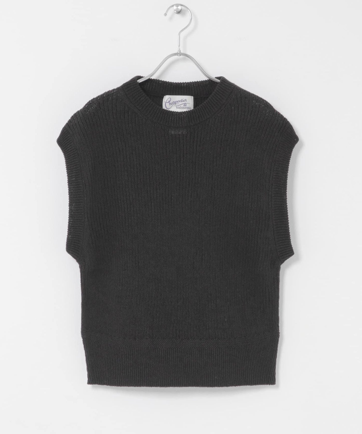 COTTON NO-SLEEVE KNIT 無袖針織上衣