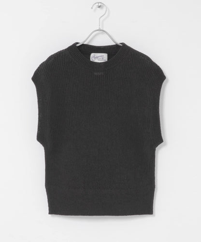 COTTON NO-SLEEVE KNIT 無袖針織上衣