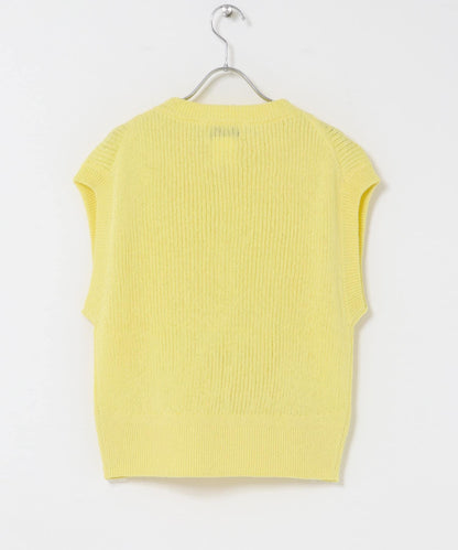COTTON NO-SLEEVE KNIT 無袖針織上衣