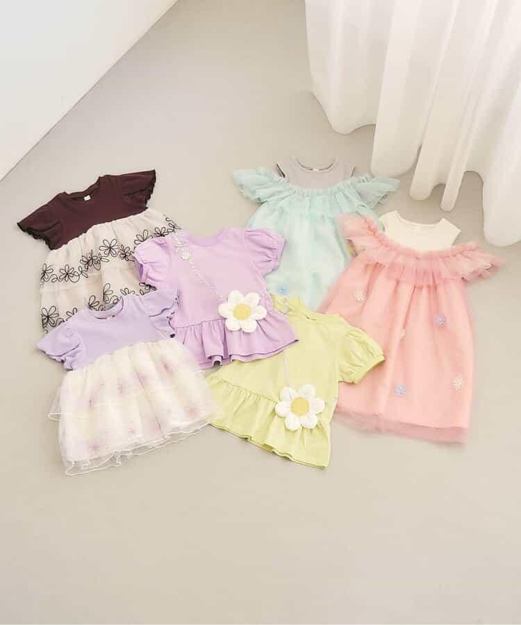 網紗刺繡拼接上衣