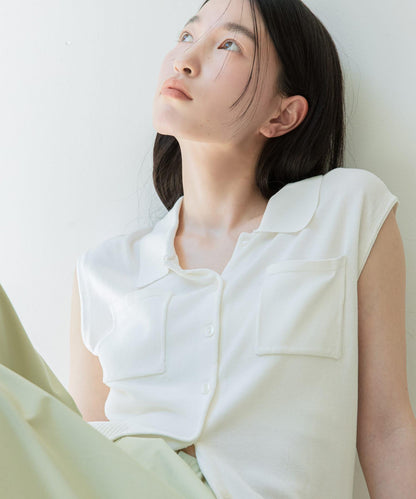 可水洗 近紅外阻隔 帶領 針織背心