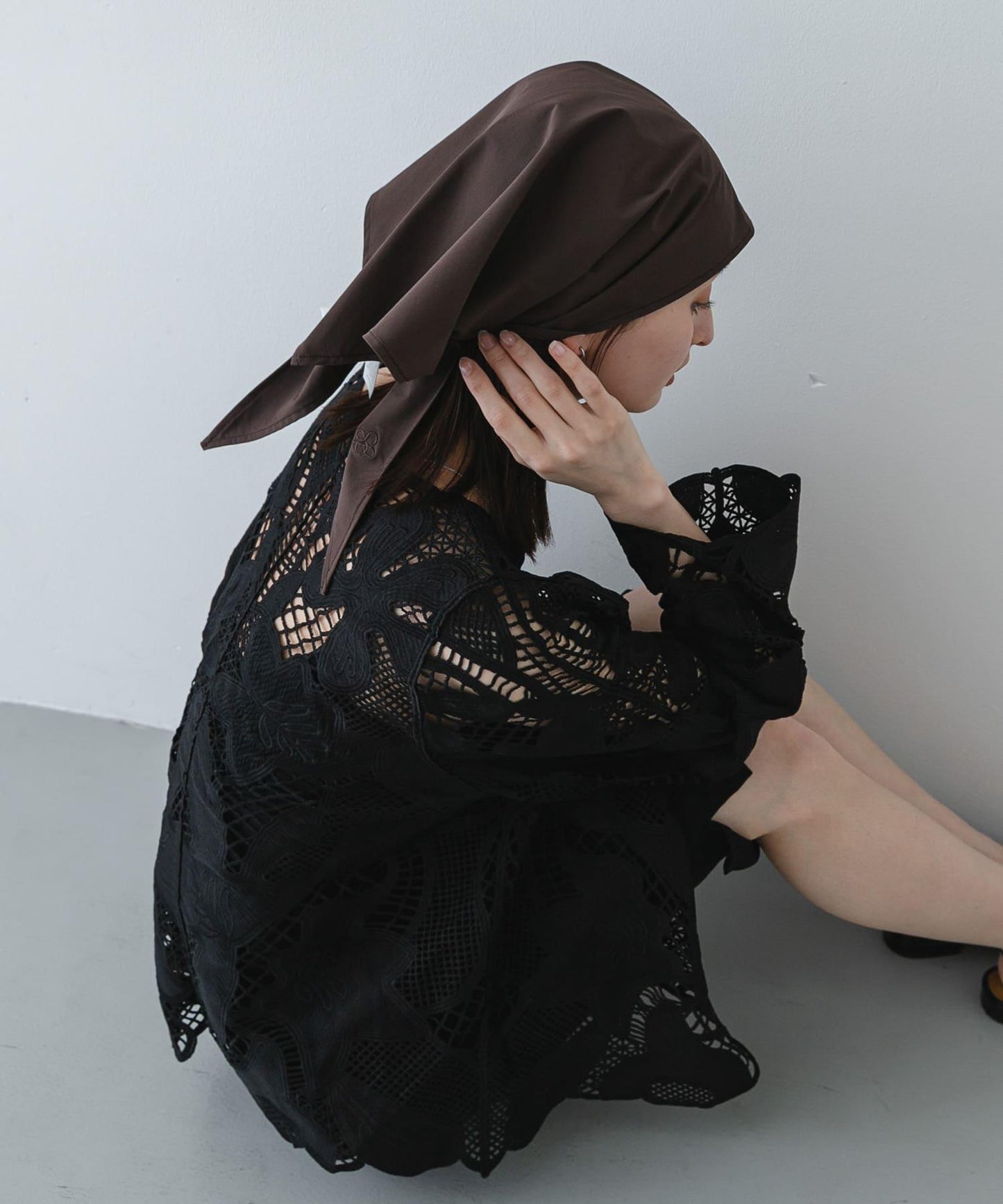 防潑水 刺繡 圍巾