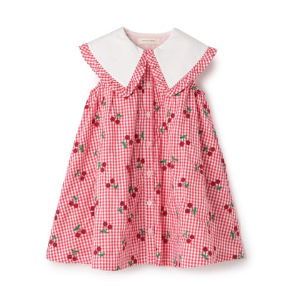 櫻桃刺繡連衣裙