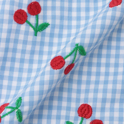 櫻桃刺繡連衣裙