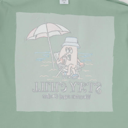 紀念風開襟襯衫