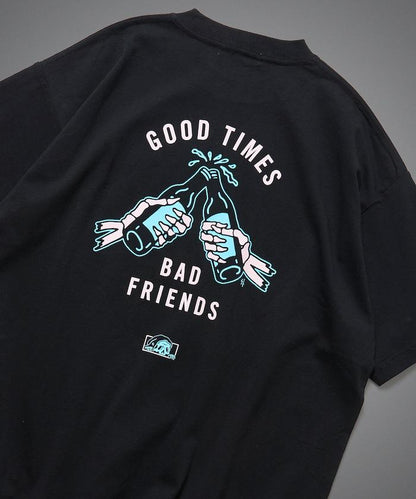 做舊印花 LURKING CLASS×FREAK'S STORE 聯名 GOOD TIMES BAD FRND HAND T恤