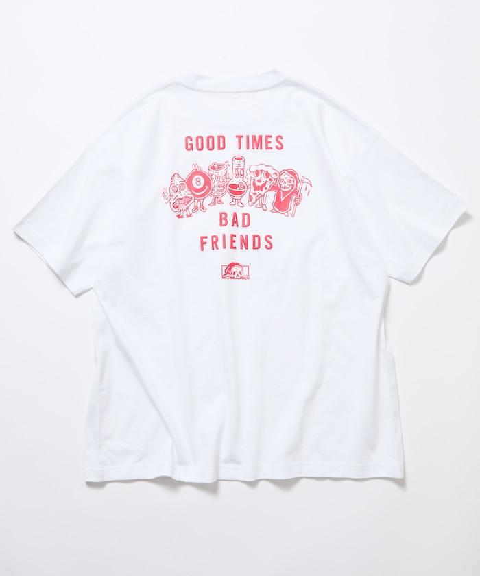 LURKING CLASS×FREAK'S STORE 聯名聯名 做舊印花T恤 GOOD TIMES BAD FRND TEE