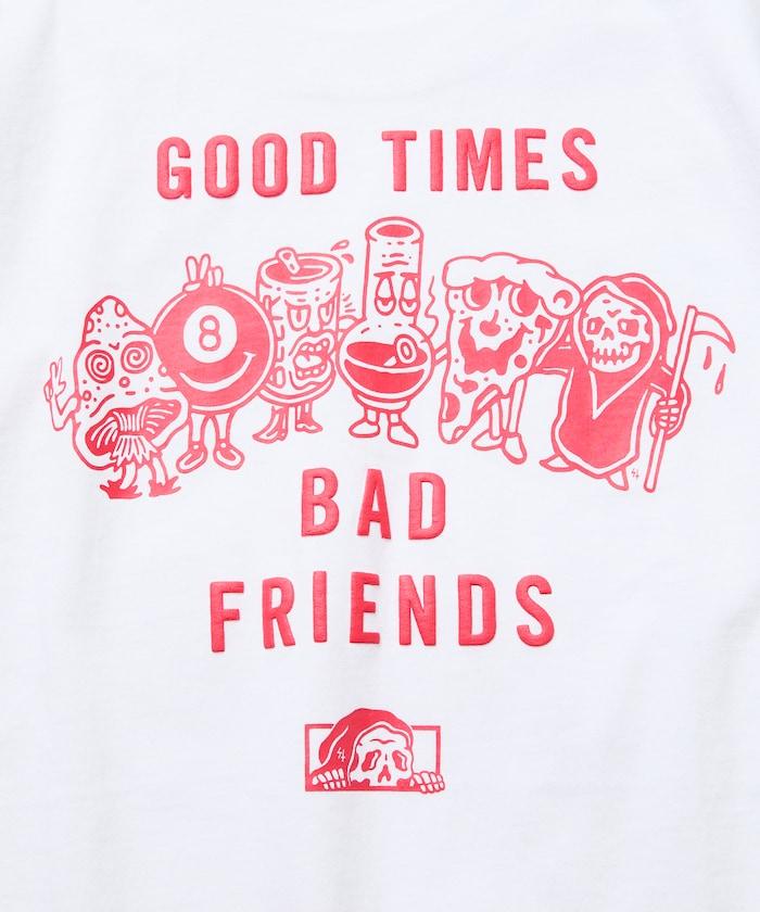 LURKING CLASS×FREAK'S STORE 聯名聯名 做舊印花T恤 GOOD TIMES BAD FRND TEE