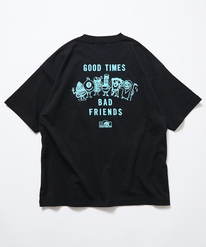 LURKING CLASS×FREAK'S STORE 聯名聯名 做舊印花T恤 GOOD TIMES BAD FRND TEE