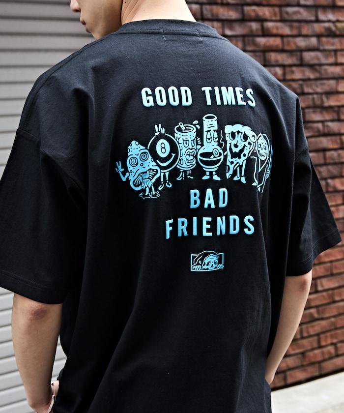 LURKING CLASS×FREAK'S STORE 聯名聯名 做舊印花T恤 GOOD TIMES BAD FRND TEE