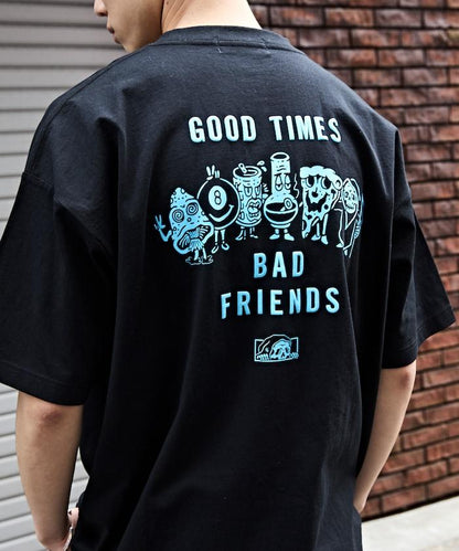 LURKING CLASS×FREAK'S STORE 聯名聯名 做舊印花T恤 GOOD TIMES BAD FRND TEE