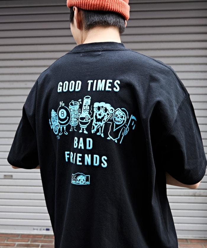LURKING CLASS×FREAK'S STORE 聯名聯名 做舊印花T恤 GOOD TIMES BAD FRND TEE