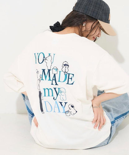 背部印花 圓領 YOU MADE MY DAY T恤