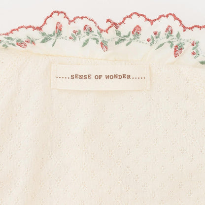 有機野草莓刺繡連體衣