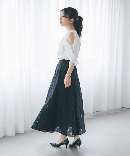 BonBonガールズセレクト 歐泊工藝花卉傘擺半身裙