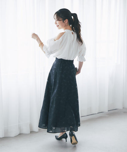 BonBonガールズセレクト 歐泊工藝花卉傘擺半身裙