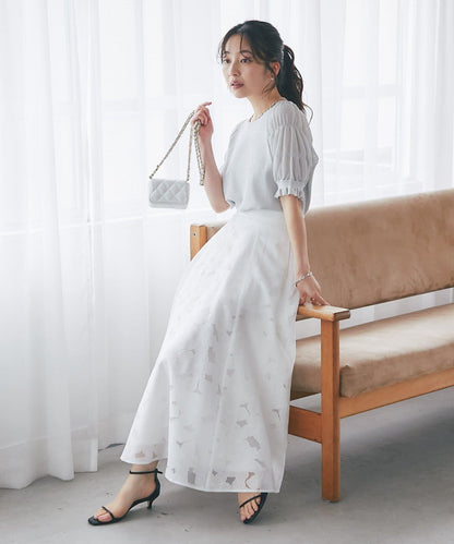 BonBonガールズセレクト 歐泊工藝花卉傘擺半身裙