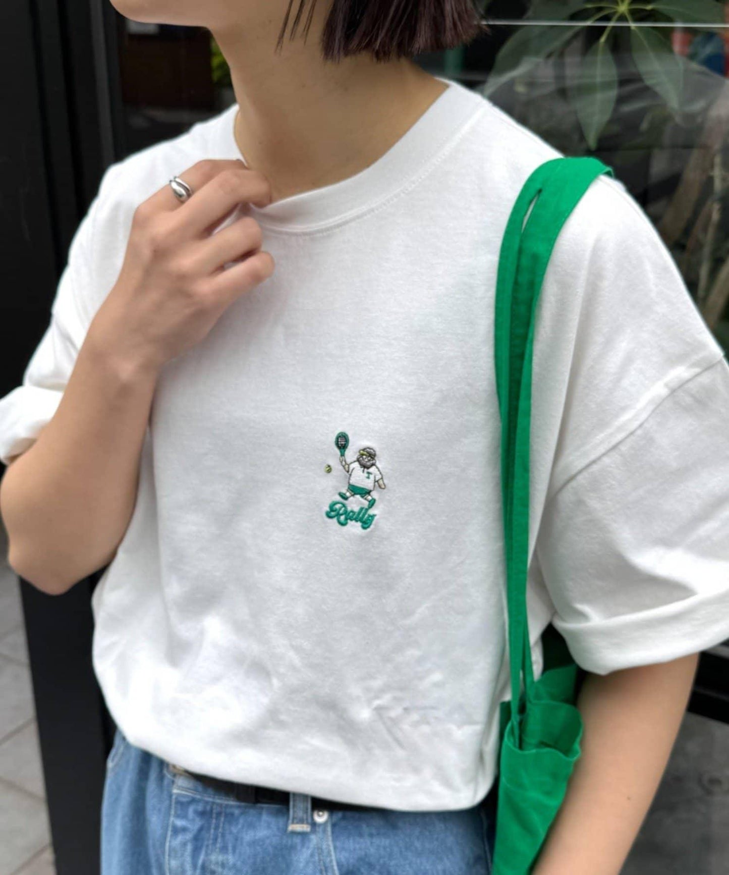 OJISAN 刺繡Logo背部印花 T恤