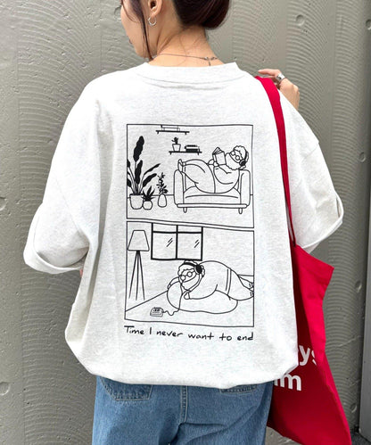 OJISAN 刺繡Logo背部印花 T恤