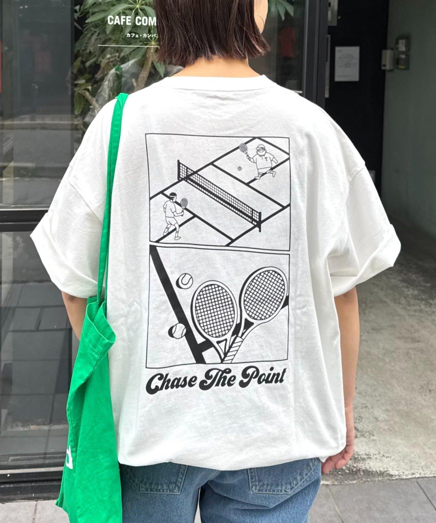 OJISAN 刺繡Logo背部印花 T恤