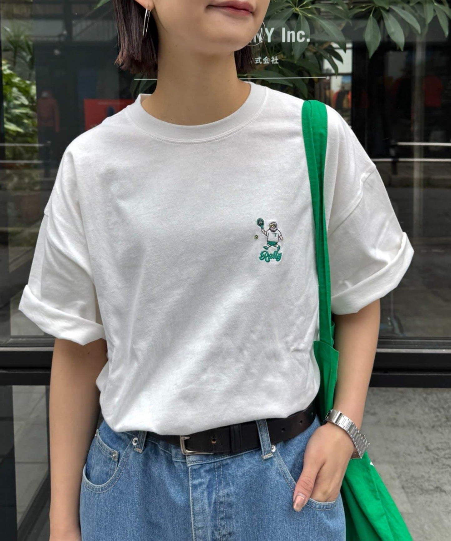 OJISAN 刺繡Logo背部印花 T恤