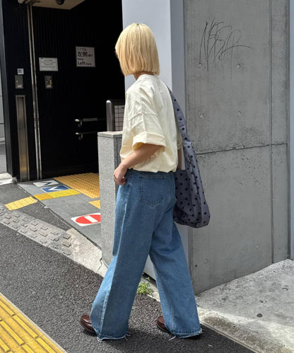 UNISEX 噴染工藝 亨利領 TEE T恤