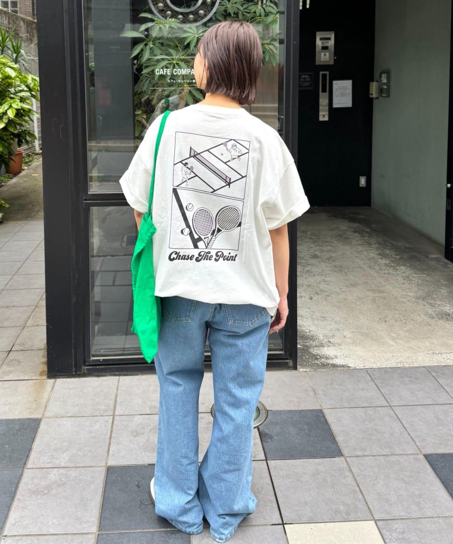 OJISAN 刺繡Logo背部印花 T恤